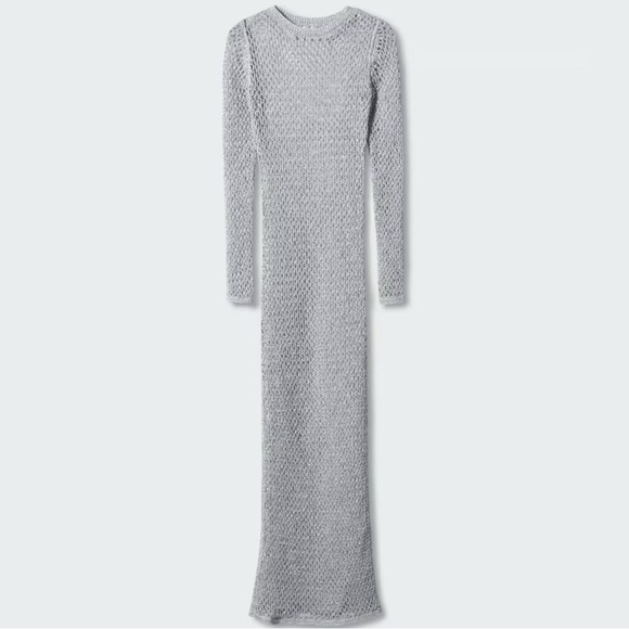 NWT Simon Miller Silver Mesh Long Sleeve Dress - Picture 5 of 6